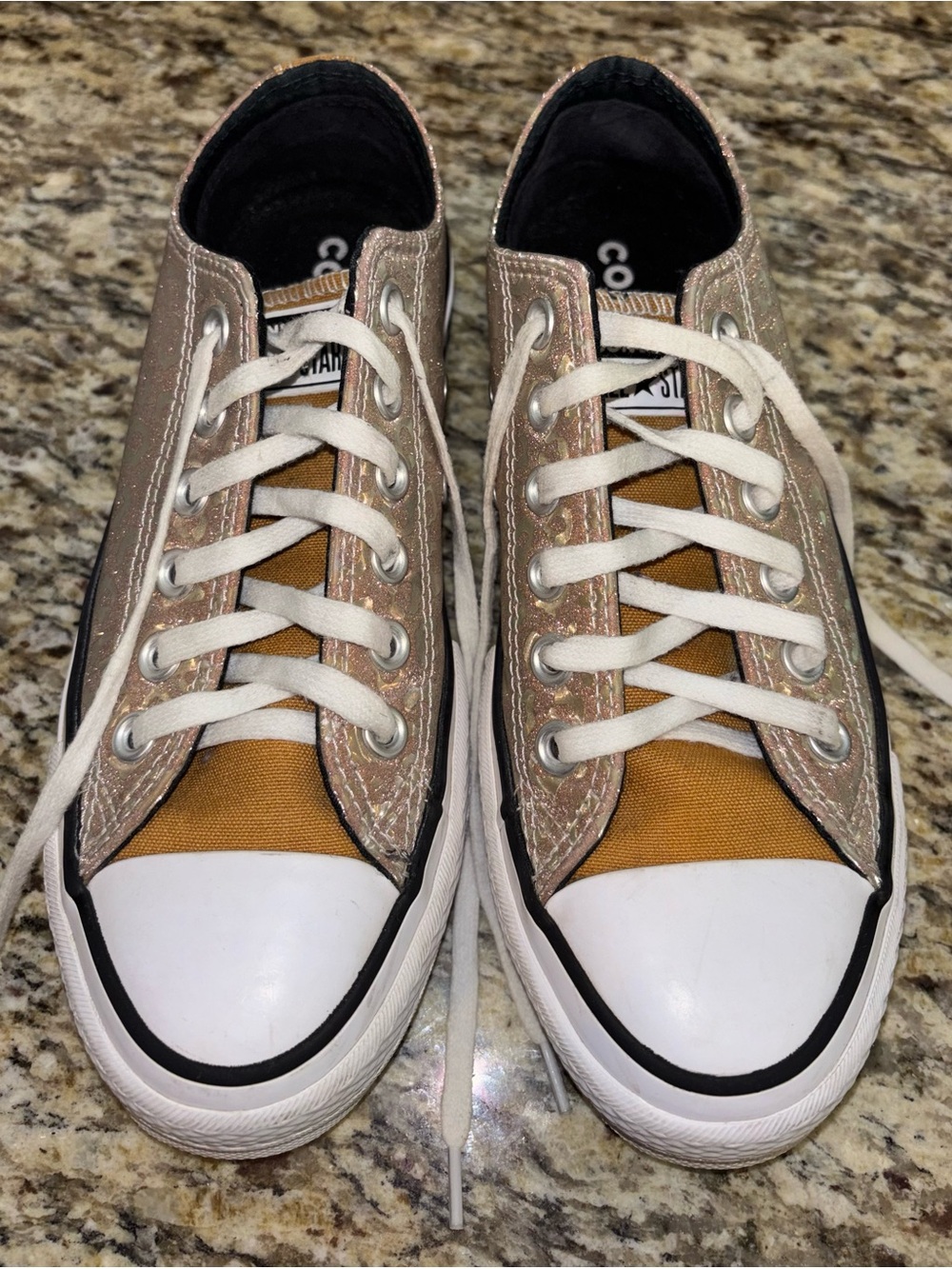 Converse Platform Sneakers in Cheetah Gold Size 6